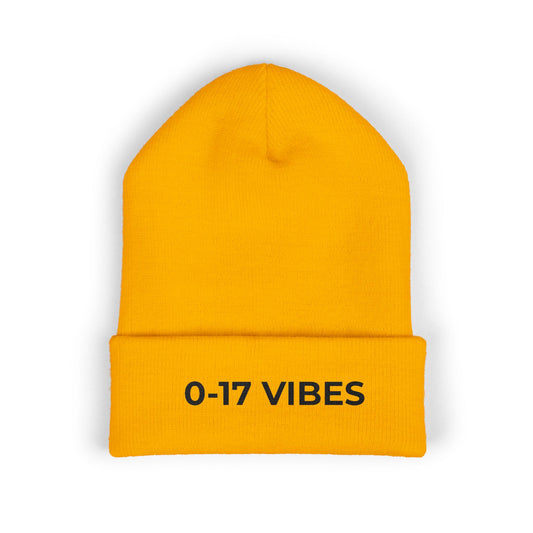 0-17 Vibes Beanie | Funny Embarrassed Football Fan Winter Hat