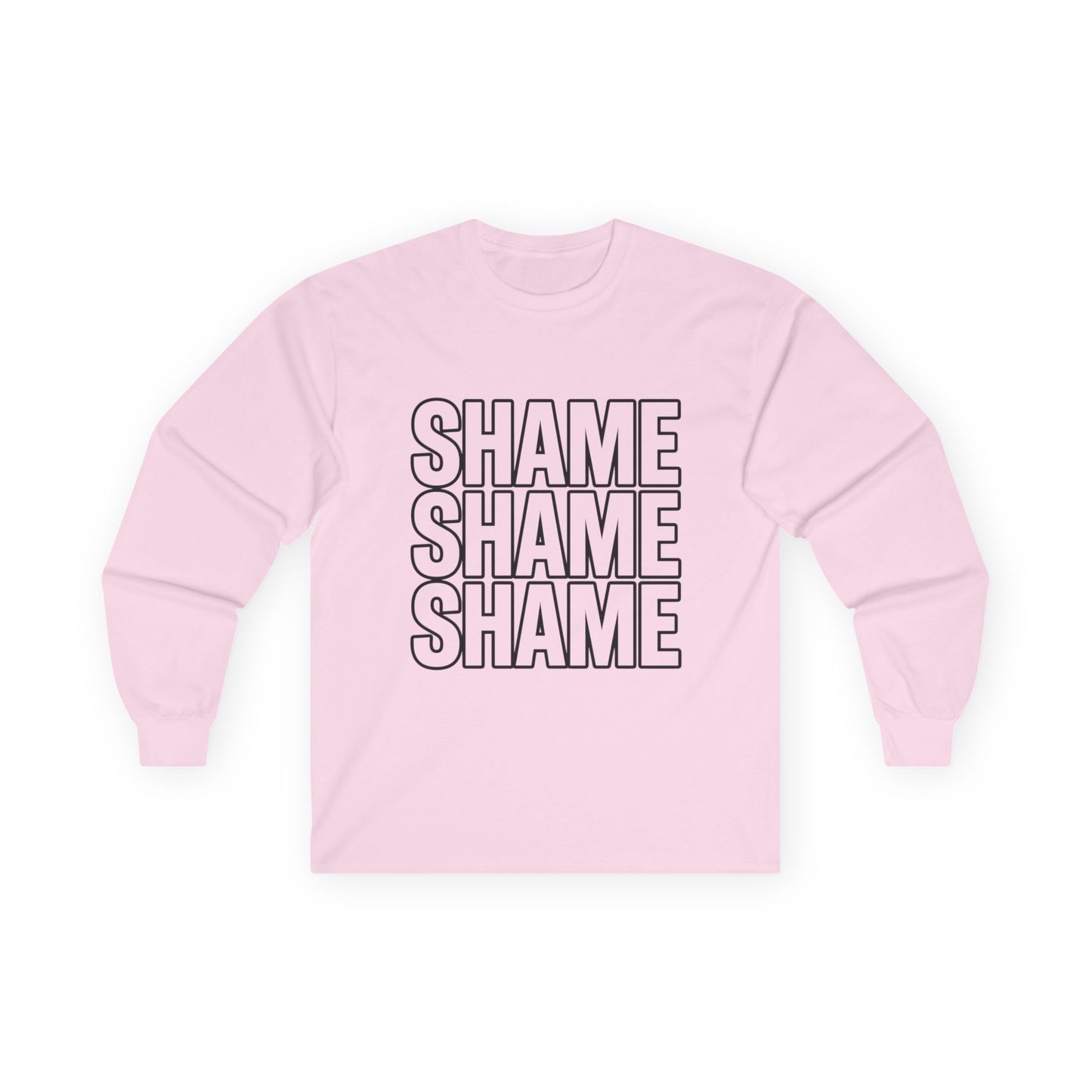 Shame Shame Shame Long Sleeve Shirt | Funny Embarrassed Sports Fan Tee
