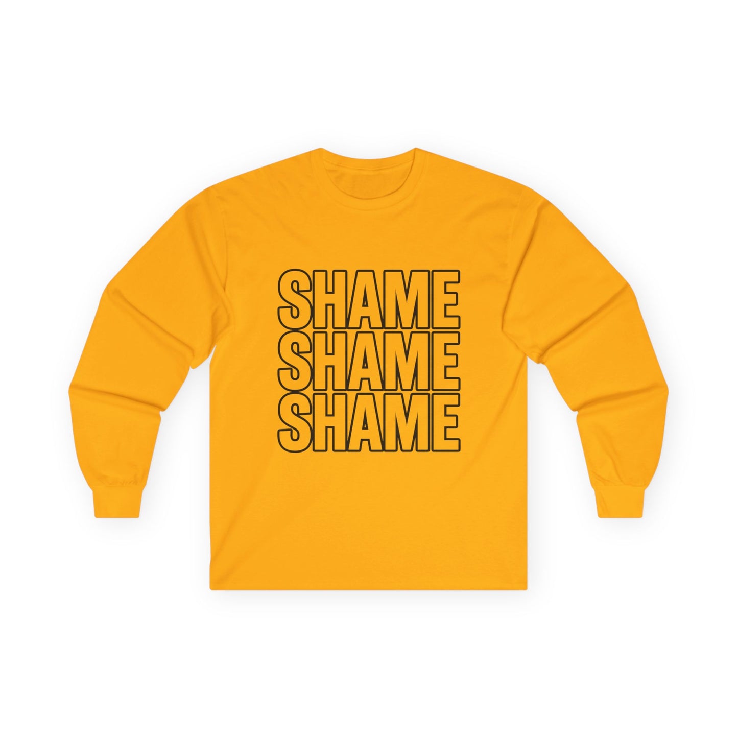 Shame Shame Shame Long Sleeve Shirt | Funny Embarrassed Sports Fan Tee