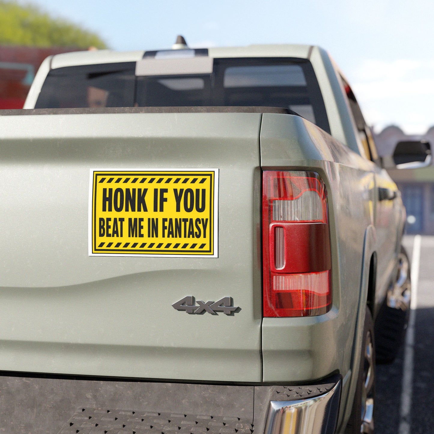 Honk if You Beat Me In Fantasy Car Magnet