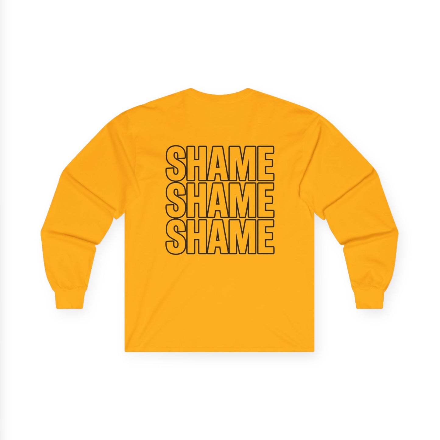 Shame Shame Shame Long Sleeve Shirt | Funny Embarrassed Sports Fan Tee