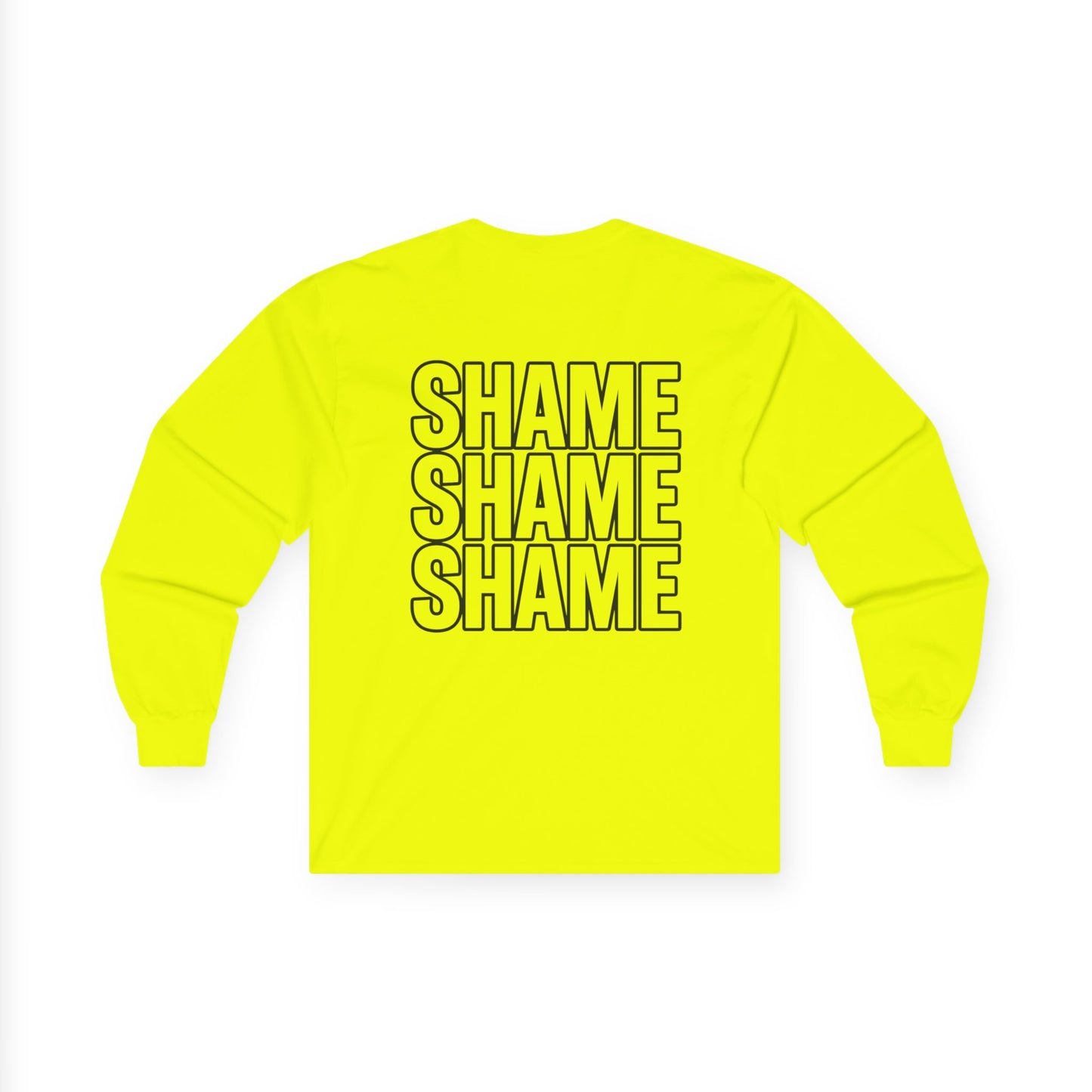 Shame Shame Shame Long Sleeve Shirt | Funny Embarrassed Sports Fan Tee