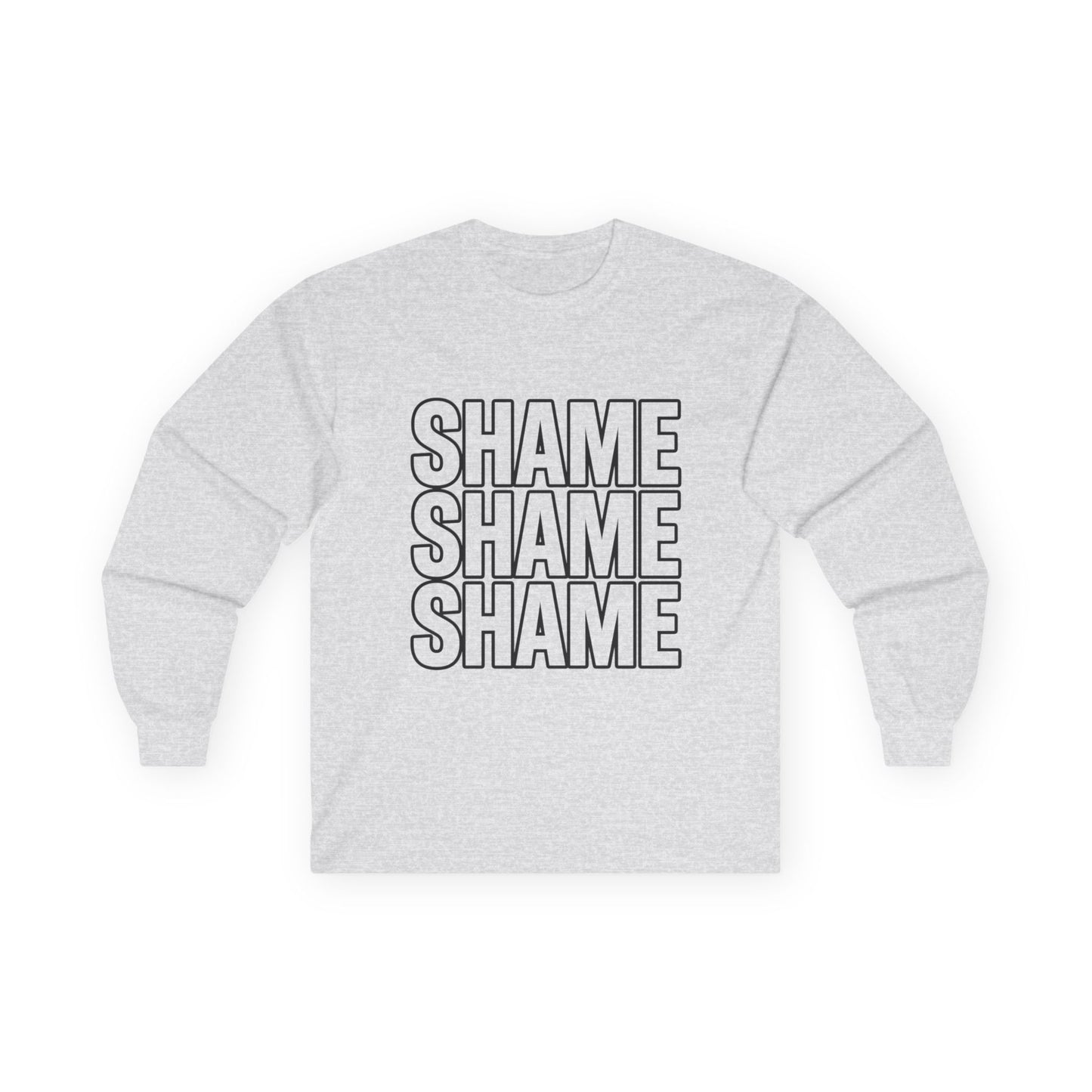 Shame Shame Shame Long Sleeve Shirt | Funny Embarrassed Sports Fan Tee