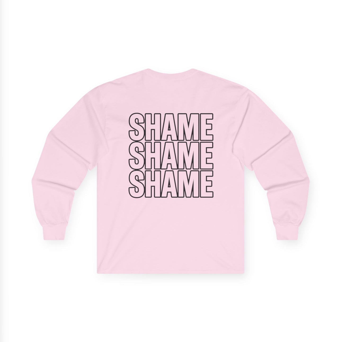 Shame Shame Shame Long Sleeve Shirt | Funny Embarrassed Sports Fan Tee