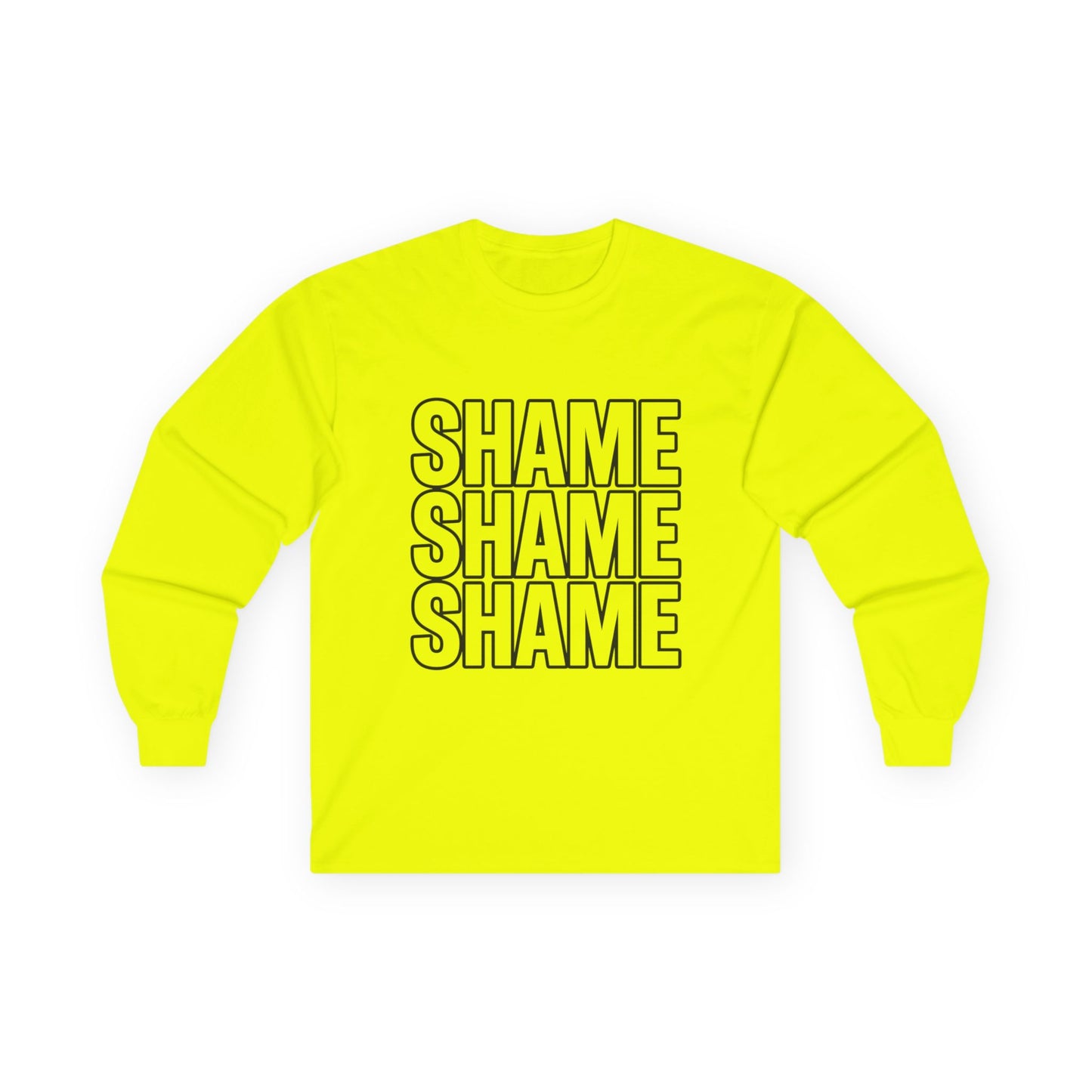 Shame Shame Shame Long Sleeve Shirt | Funny Embarrassed Sports Fan Tee