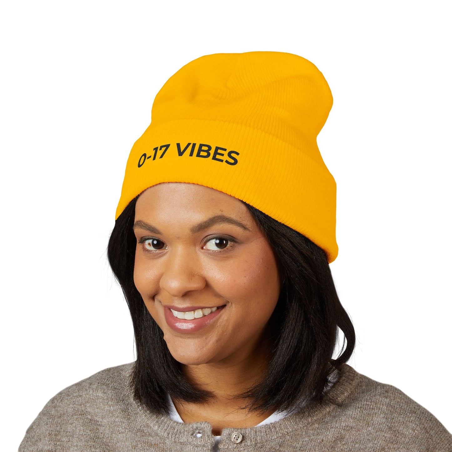 0-17 Vibes Beanie | Funny Embarrassed Football Fan Winter Hat