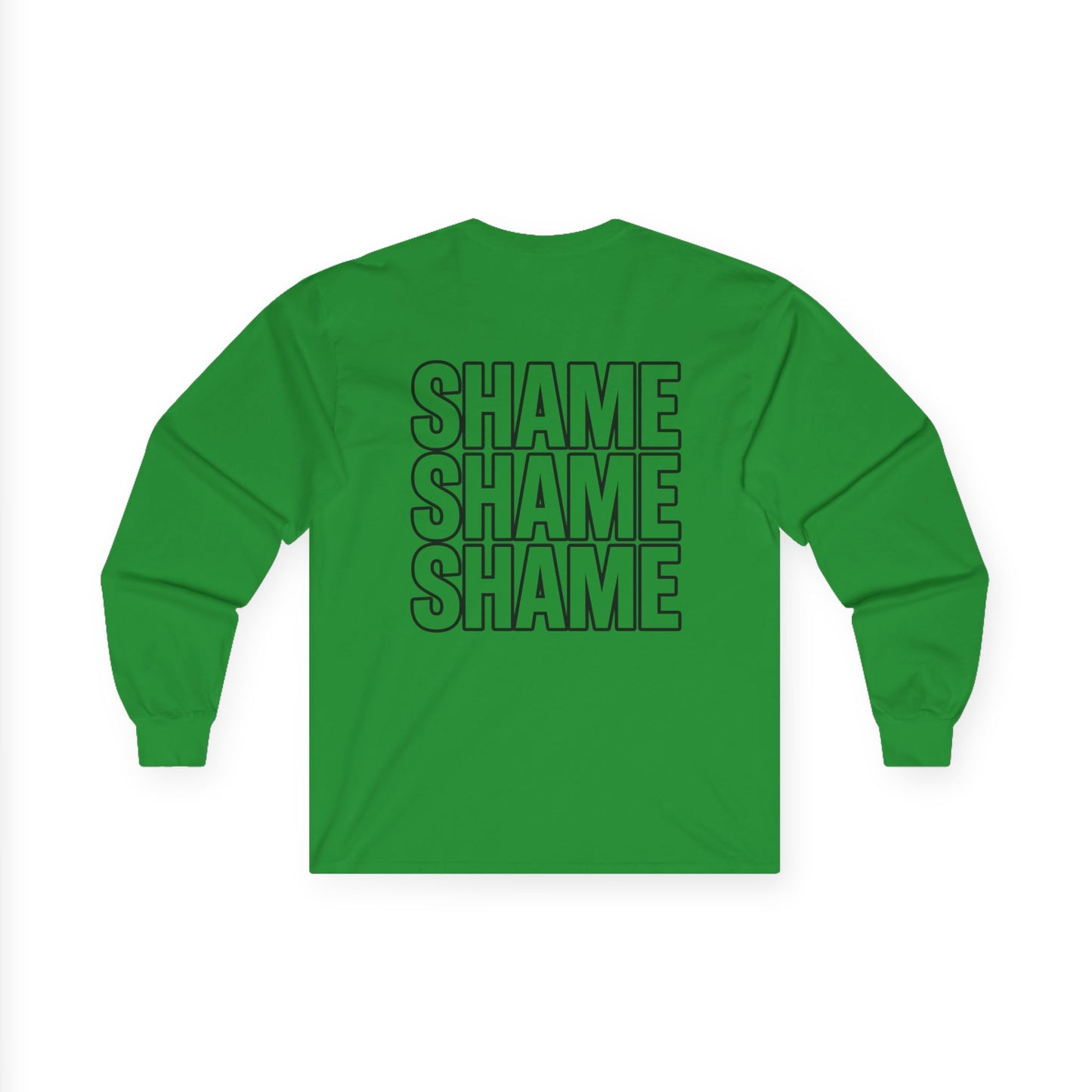 Shame Shame Shame Long Sleeve Shirt | Funny Embarrassed Sports Fan Tee