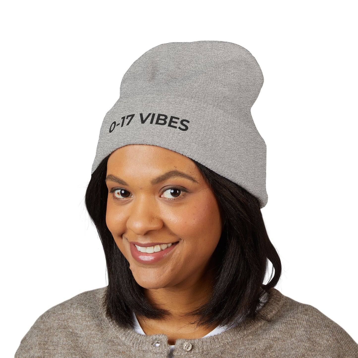 0-17 Vibes Beanie | Funny Embarrassed Football Fan Winter Hat