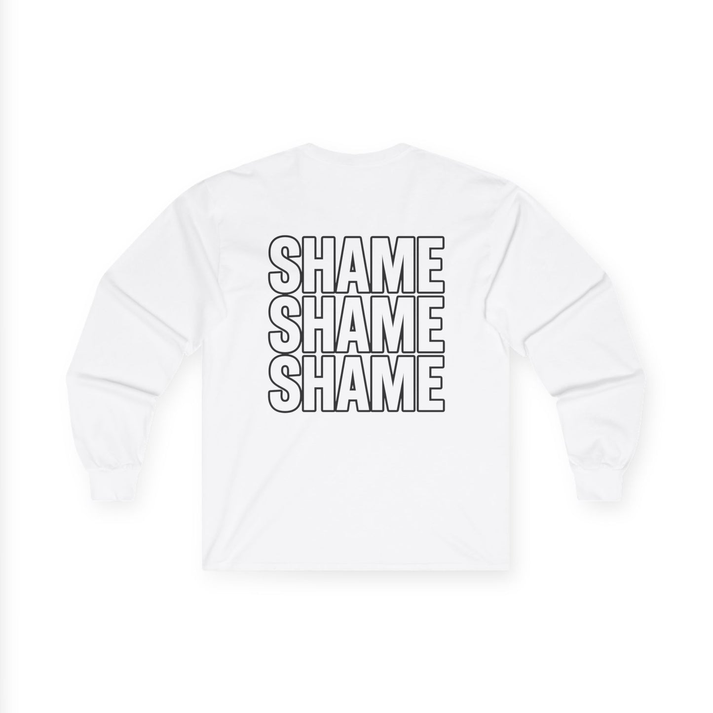 Shame Shame Shame Long Sleeve Shirt | Funny Embarrassed Sports Fan Tee