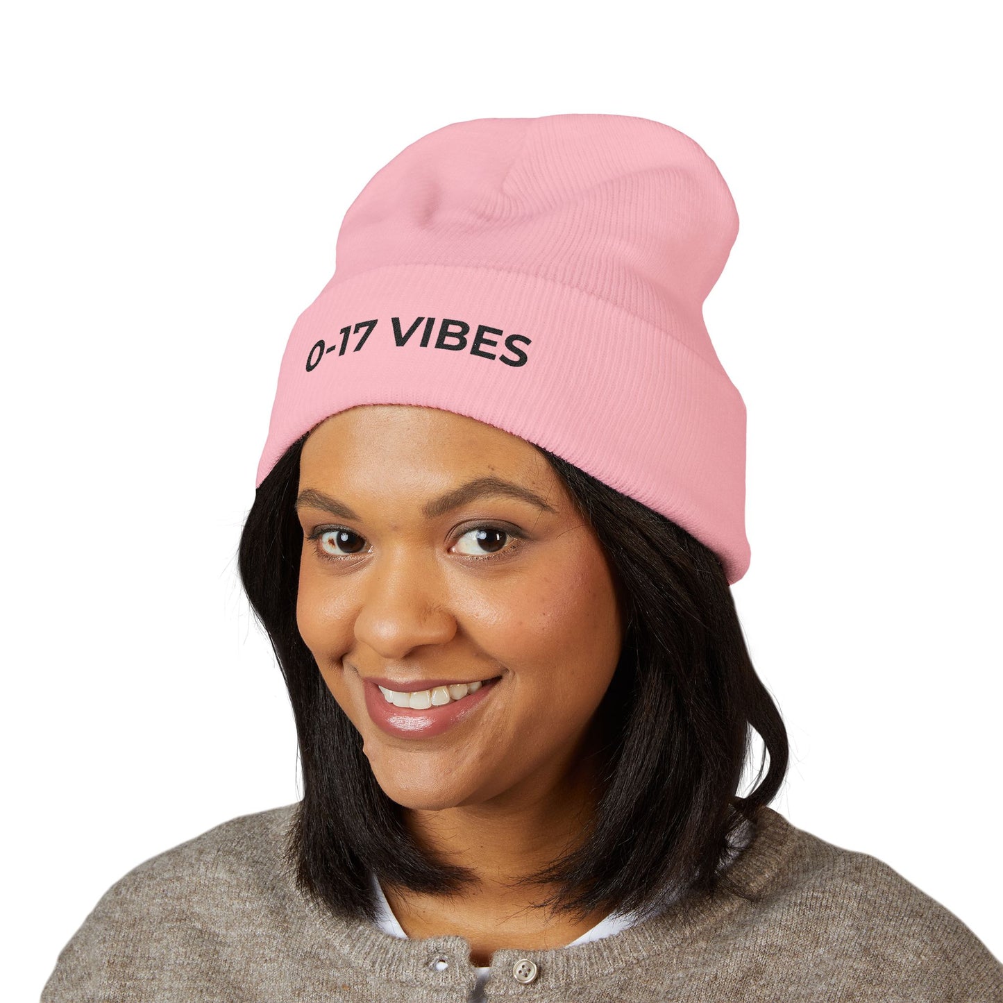 0-17 Vibes Beanie | Funny Embarrassed Football Fan Winter Hat