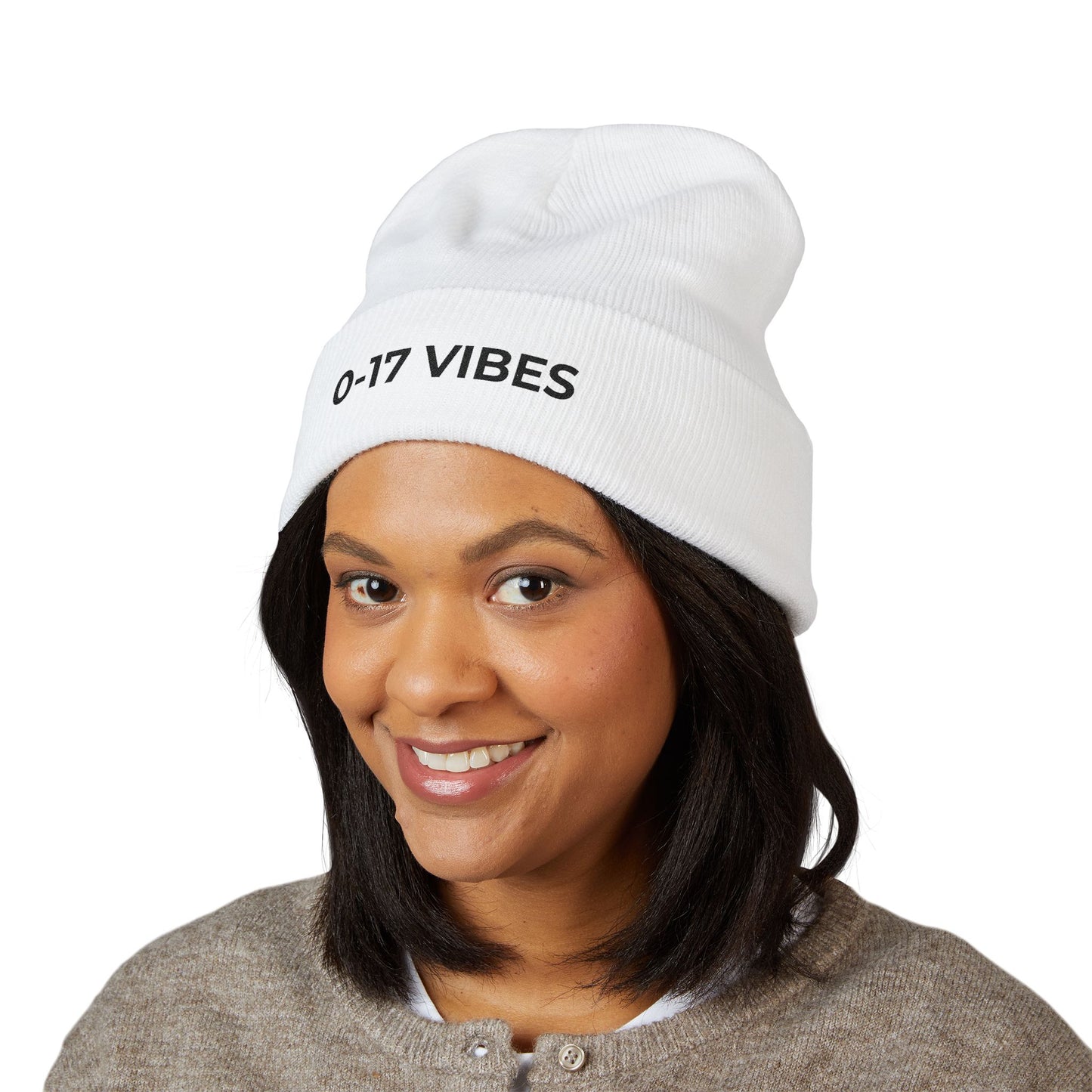 0-17 Vibes Beanie | Funny Embarrassed Football Fan Winter Hat