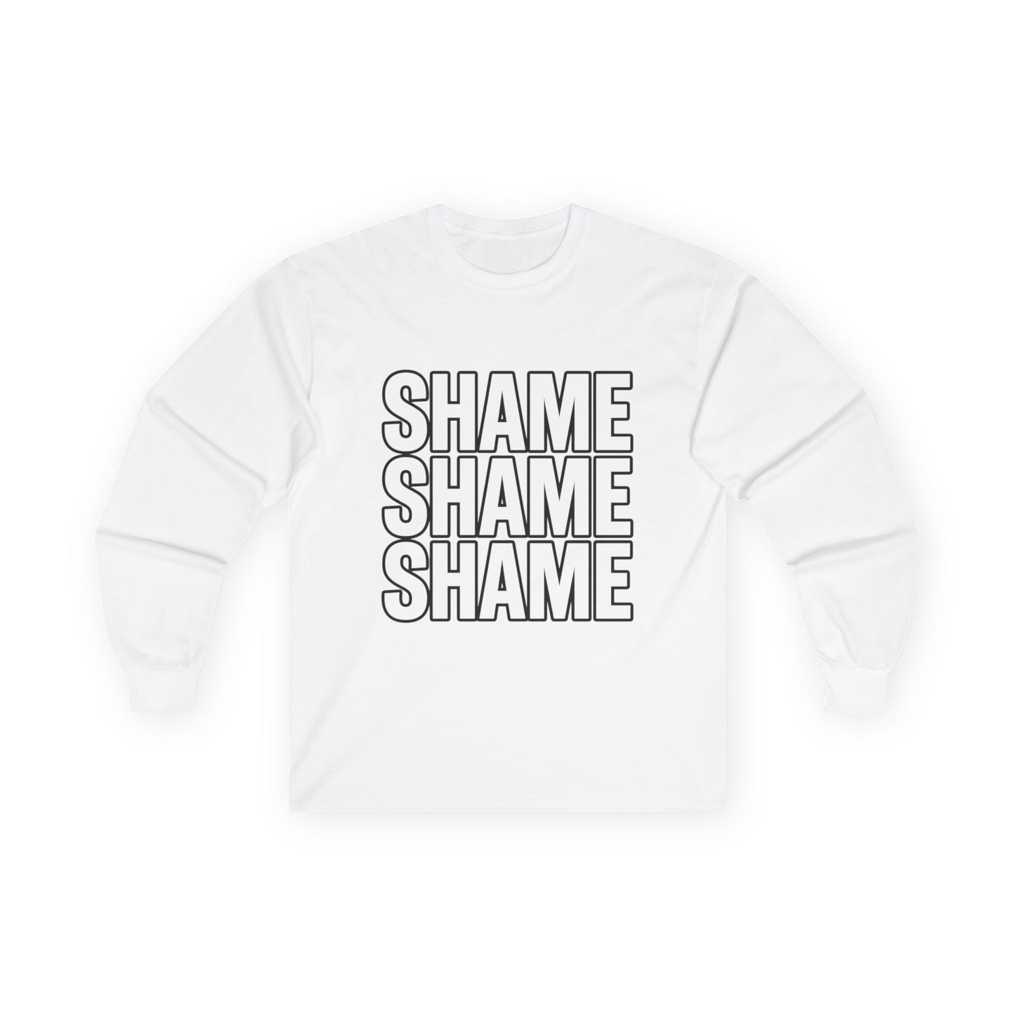 Shame Shame Shame Long Sleeve Shirt | Funny Embarrassed Sports Fan Tee