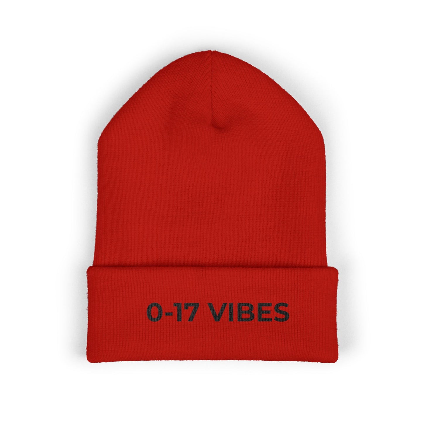 0-17 Vibes Beanie | Funny Embarrassed Football Fan Winter Hat